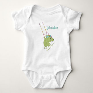 'Mouse Acrobatics' Customisable Baby Boy Bodysuit