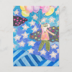 Mouse and Balloon Postcard