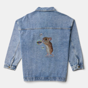 Mouse and bubbles denim jacket