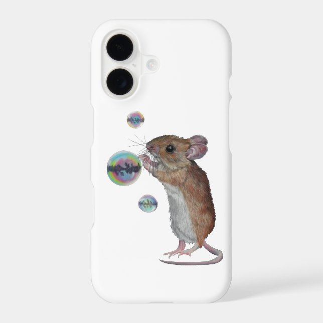 Mouse and Bubbles iphone case (Back)