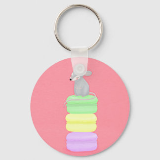 mouse and macarons keychain
