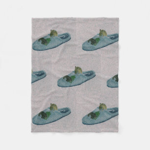 Mouse and Slipper Fleece Blanket
