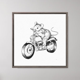 Mouse and the motorcycle wall art