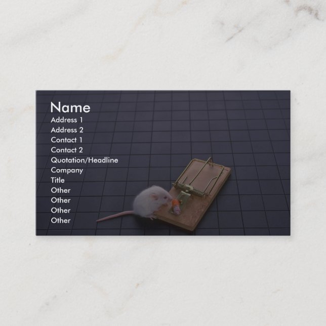 Mouse and trap business card (Front)
