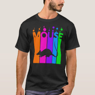 Mouse Animal Rainbow Bubble With Silhouette T-Shirt