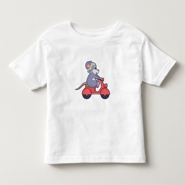 Mouse as Biker with Scooter.PNG Toddler T-Shirt (Front)