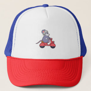 Mouse as Biker with Scooter.PNG Trucker Hat