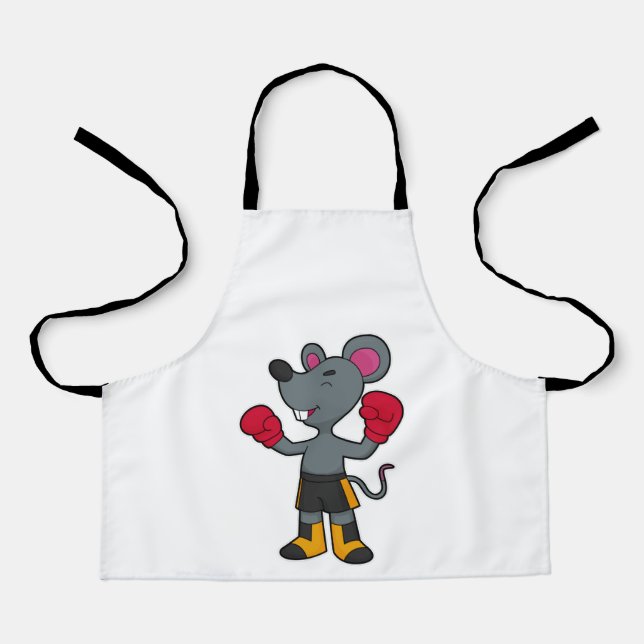 Mouse as Boxer with Boxing gloves Apron (Front)