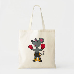 Mouse as Boxer with Boxing gloves Tote Bag