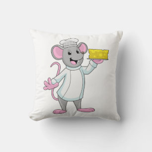 Mouse as Cook with Cheese Cushion