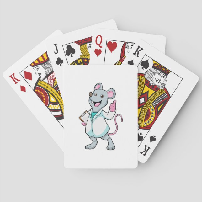 Mouse as Doctor with Doctor's coat Playing Cards (Back)