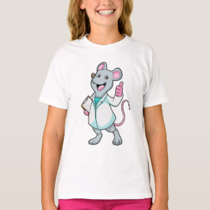 Mouse as Doctor with Doctor's coat T-Shirt