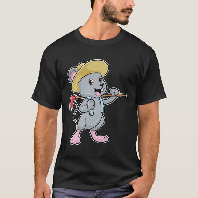 Mouse as Farmer with Ax & Hat T-Shirt (Front)