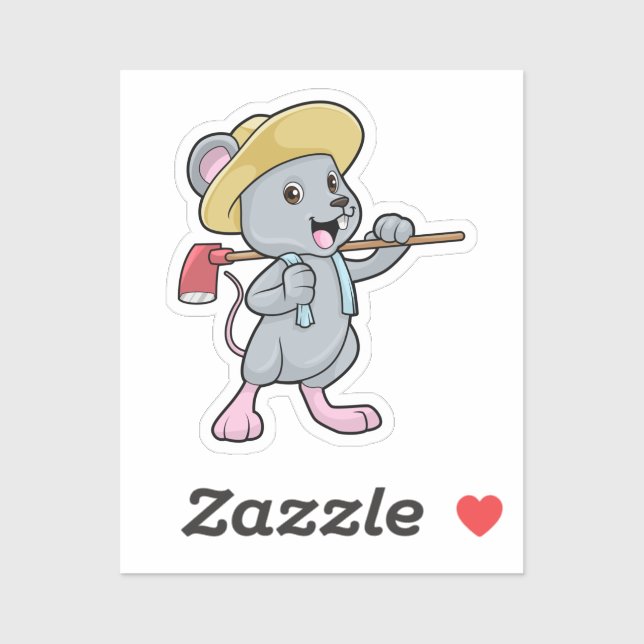 Mouse as Farmer with Axe & Hat (Sheet)