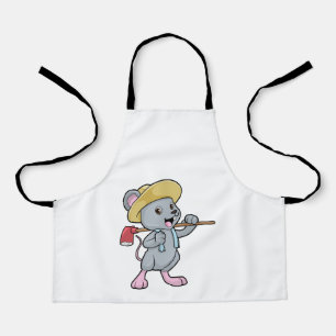 Mouse as Farmer with Axe & Hat Apron
