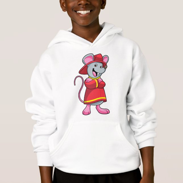 Mouse as Firefighter with Helmet (Front)