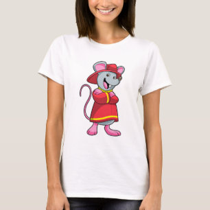Mouse as Firefighter with Helmet T-Shirt