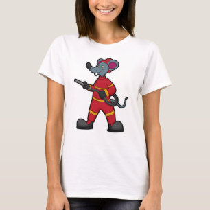 Mouse as Firefighter with Hose T-Shirt