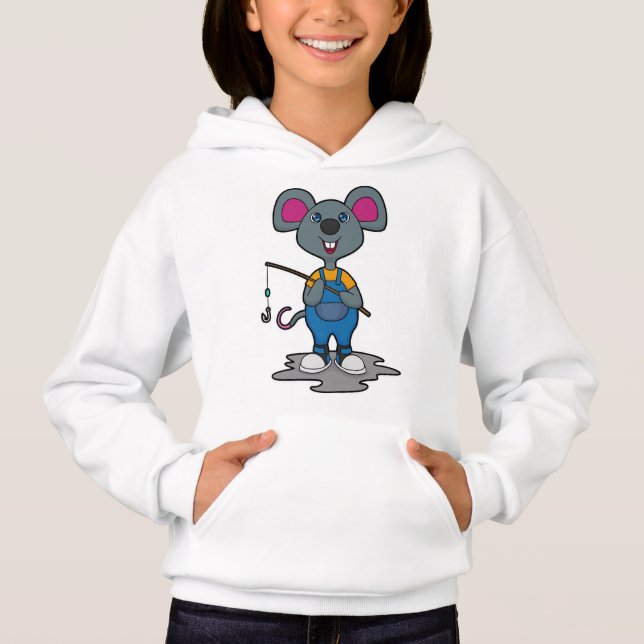 Mouse as Fisher with Fishing rod (Front)