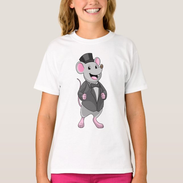 Mouse as Groom with Ribbon T-Shirt (Front)