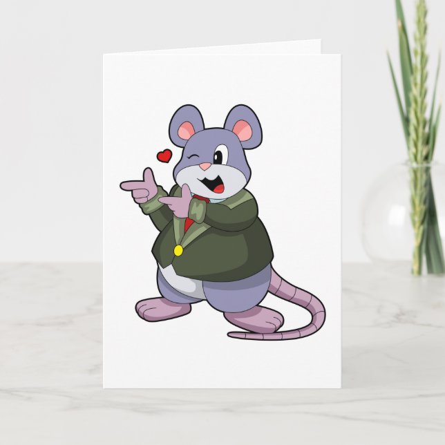 Mouse as Groom with Suit Card (Front)