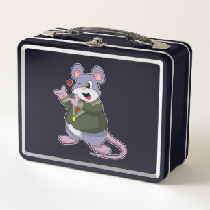 Mouse as Groom with Suit Metal Lunch Box