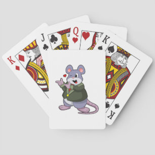 Mouse as Groom with Suit Playing Cards