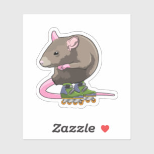 Mouse as Inline skater with Inline skates