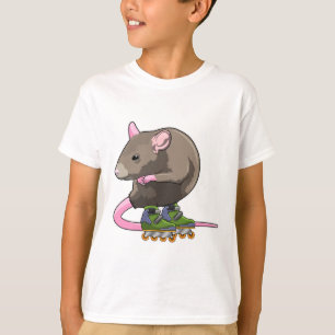 Mouse as Inline skater with Inline skates T-Shirt
