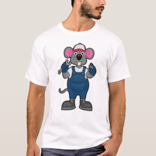 Mouse as Mechanic with Screw Spanner T-Shirt