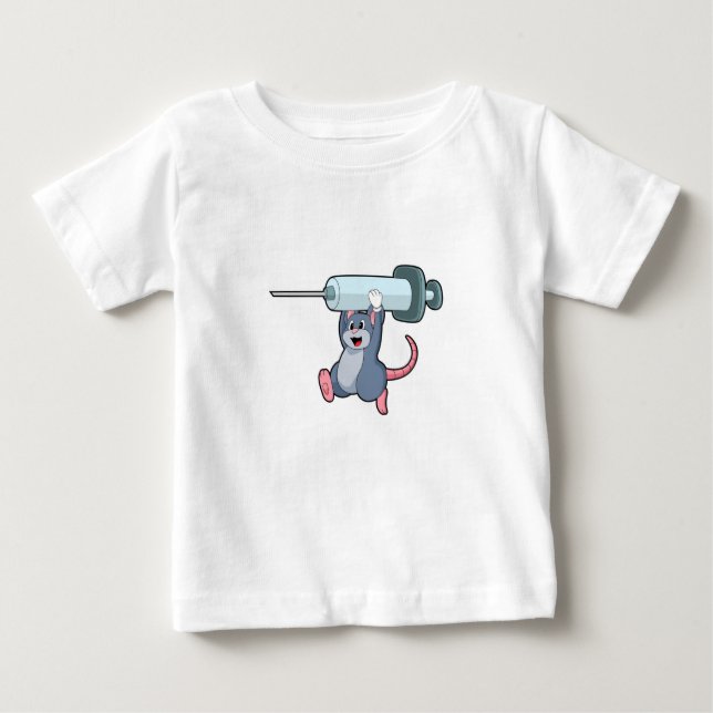 Mouse as Nurse with Syringe.PNG Baby T-Shirt (Front)