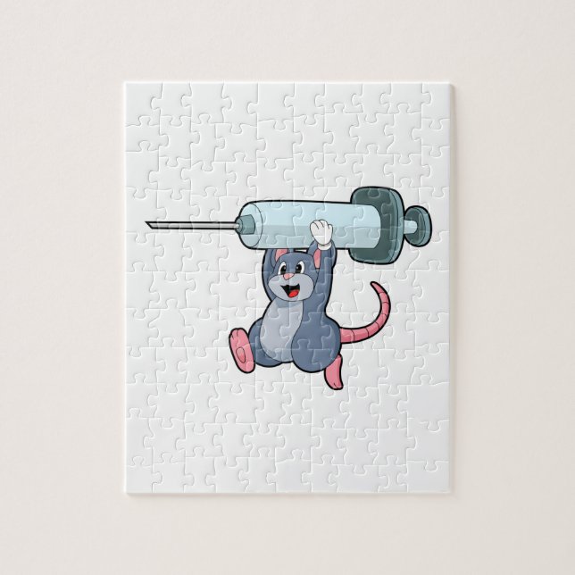 Mouse as Nurse with Syringe.PNG Jigsaw Puzzle (Vertical)