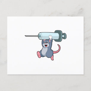 Mouse as Nurse with Syringe.PNG Postcard