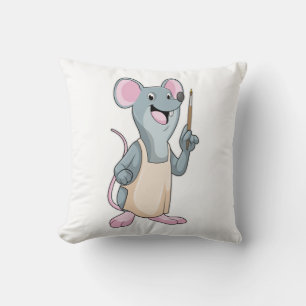 Mouse as Painter with Paint brush Cushion