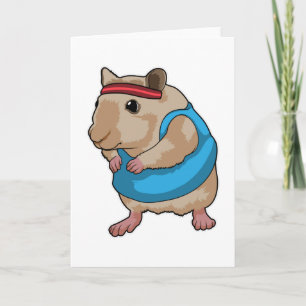 Mouse as Runner with Headband Card