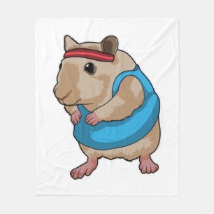 Mouse as Runner with Headband Fleece Blanket