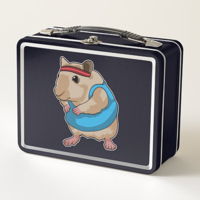 Mouse as Runner with Headband Metal Lunch Box (Front)