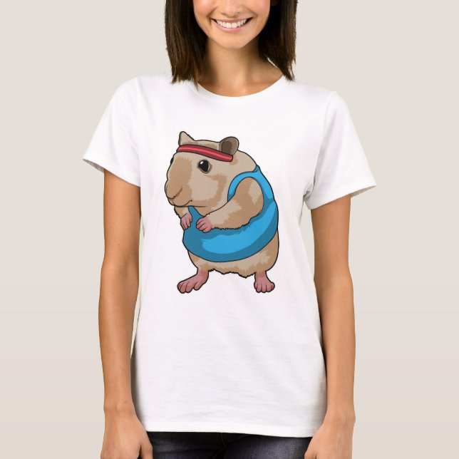 Mouse as Runner with Headband T-Shirt (Front)