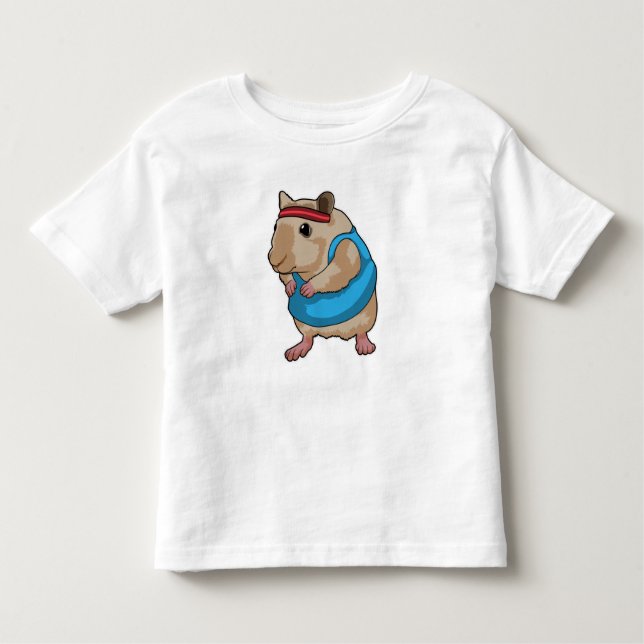 Mouse as Runner with Headband Toddler T-Shirt (Front)
