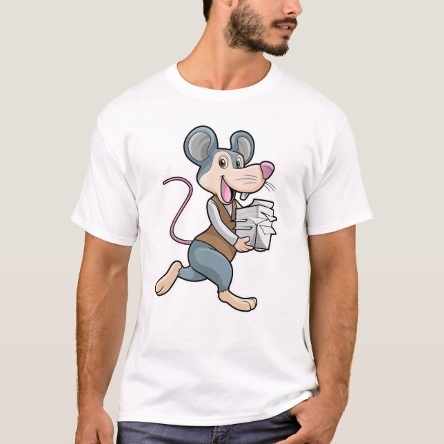 Mouse as Secretary with Paper T-Shirt (Front)