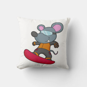 Mouse as Snowboarder with Snowboard Cushion