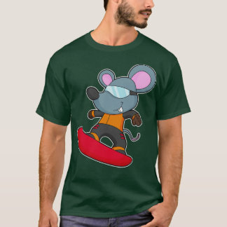 Mouse as Snowboarder with Snowboard T-Shirt