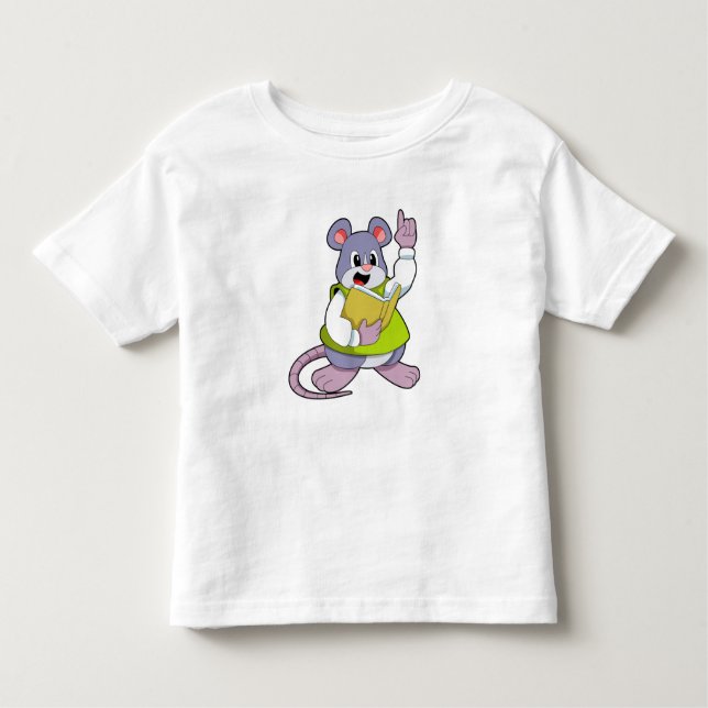 Mouse as Teacher with Book Toddler T-Shirt (Front)