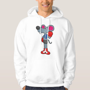 Mouse at Boxing with Boxing gloves Hoodie