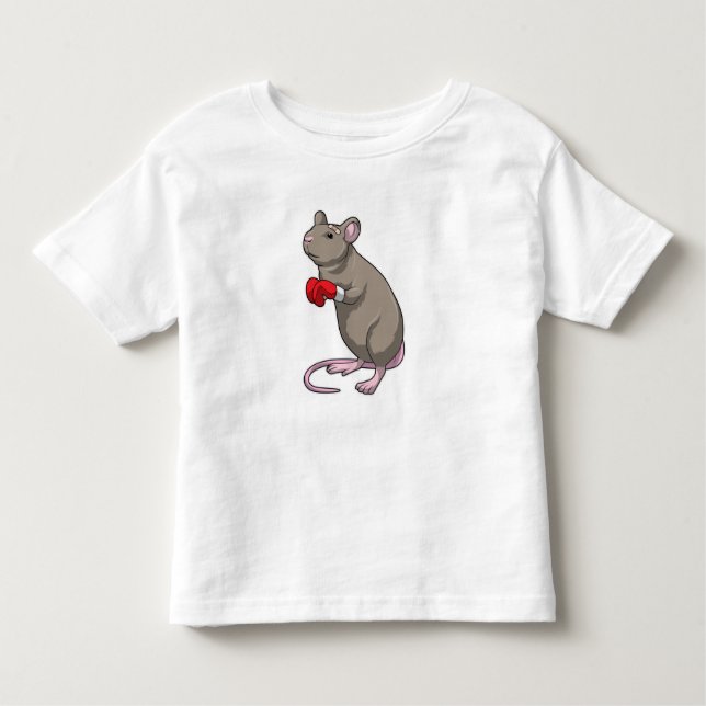 Mouse at Boxing with Boxing gloves Toddler T-Shirt (Front)
