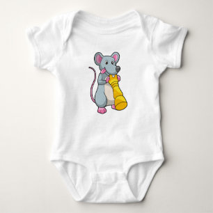 Mouse at Chess with Chess piece Pawn Baby Bodysuit