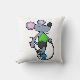 Mouse at Fitness with Rope Cushion