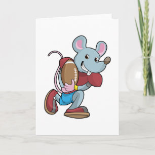 Mouse at Football with Equipment Card