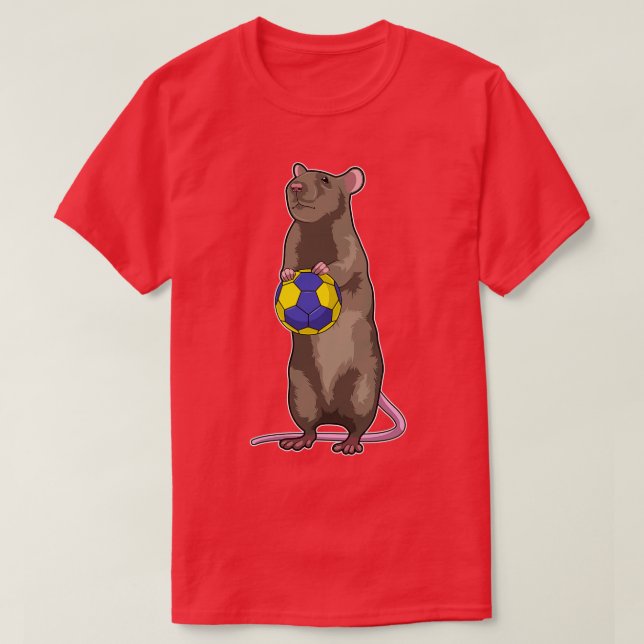 Mouse at Handball Sports T-Shirt (Design Front)
