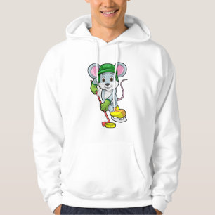 Mouse at Ice hockey with Hockey stick Hoodie